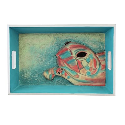 Teal Turtle Tray