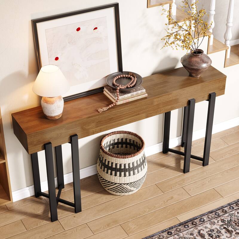 Industrial Entryway Table for Living Room