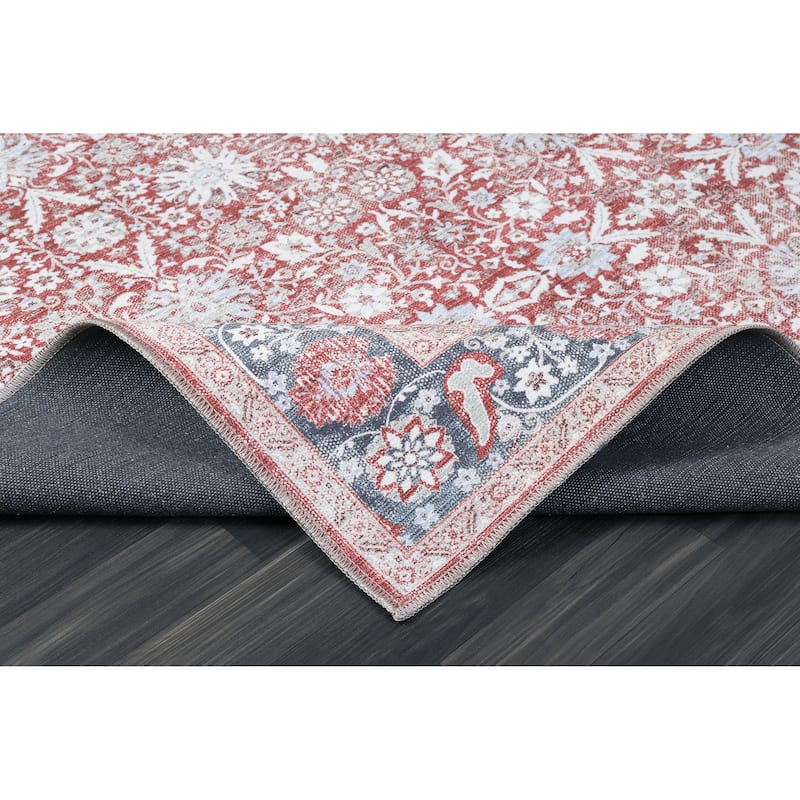 Vintage Traditional Machine Washable Non Slip Area Rugs for Living Room Bedroom Kitchen