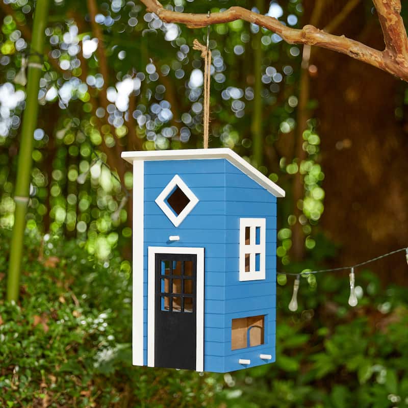 Glitzhome 14"H Functional and Decorative Wood Garden Birdhouse - 8.25''L X 7.25''W X 14.00''H