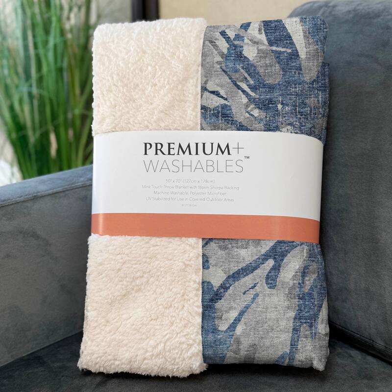 Premium Machine Washable ASB77 Modern Bursts Sherpa Throw Blanket