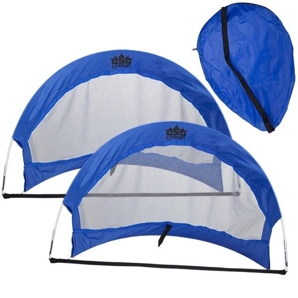 slide 2 of 5, Set of 2, 6' Pop Up Soccer Goals with 2 Carrying Bags - 6" x 3.5" (L x H)