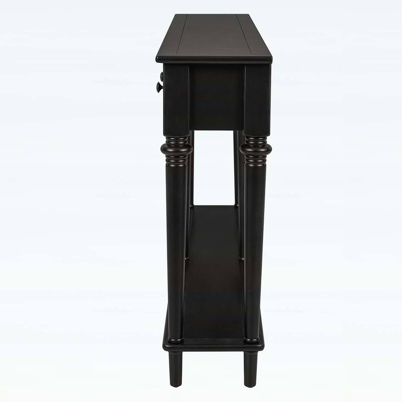 Retro Console Table with Open Shelf for Entryways,Living Rooms,and Hallways