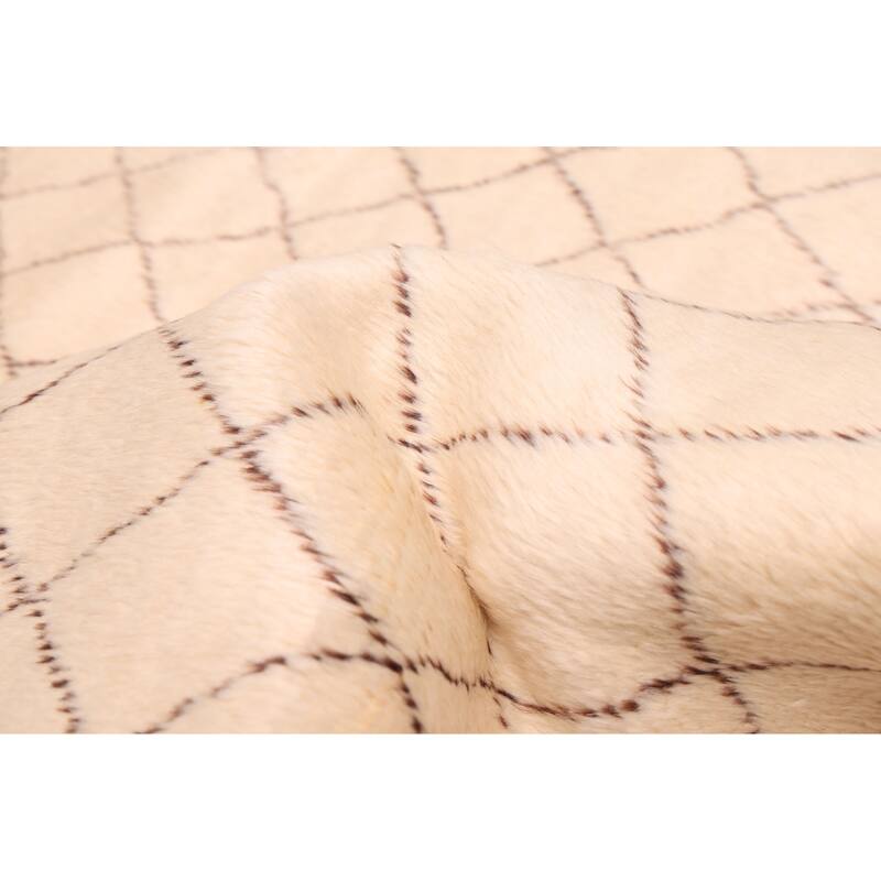 ECARPETGALLERY Hand-knotted Pak Finest Marrakesh Cream Wool Rug - 5'3 x 6'6