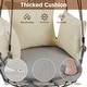 preview thumbnail 9 of 10, Outdoor Porch Swing Chair Hanging Basket, Patio Hanging Chair with Thickened Cushion for Garden Porch