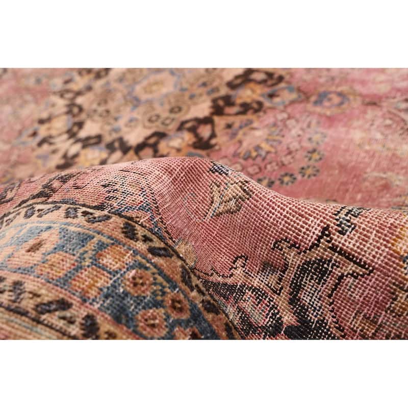 ECARPETGALLERY Hand-knotted Antalya Vintage Dark Violet Wool Rug - 6'2 x 9'3