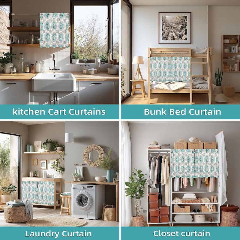 DriftAway Pinch Pleat Kitchen Curtains Linen Textured 30×36