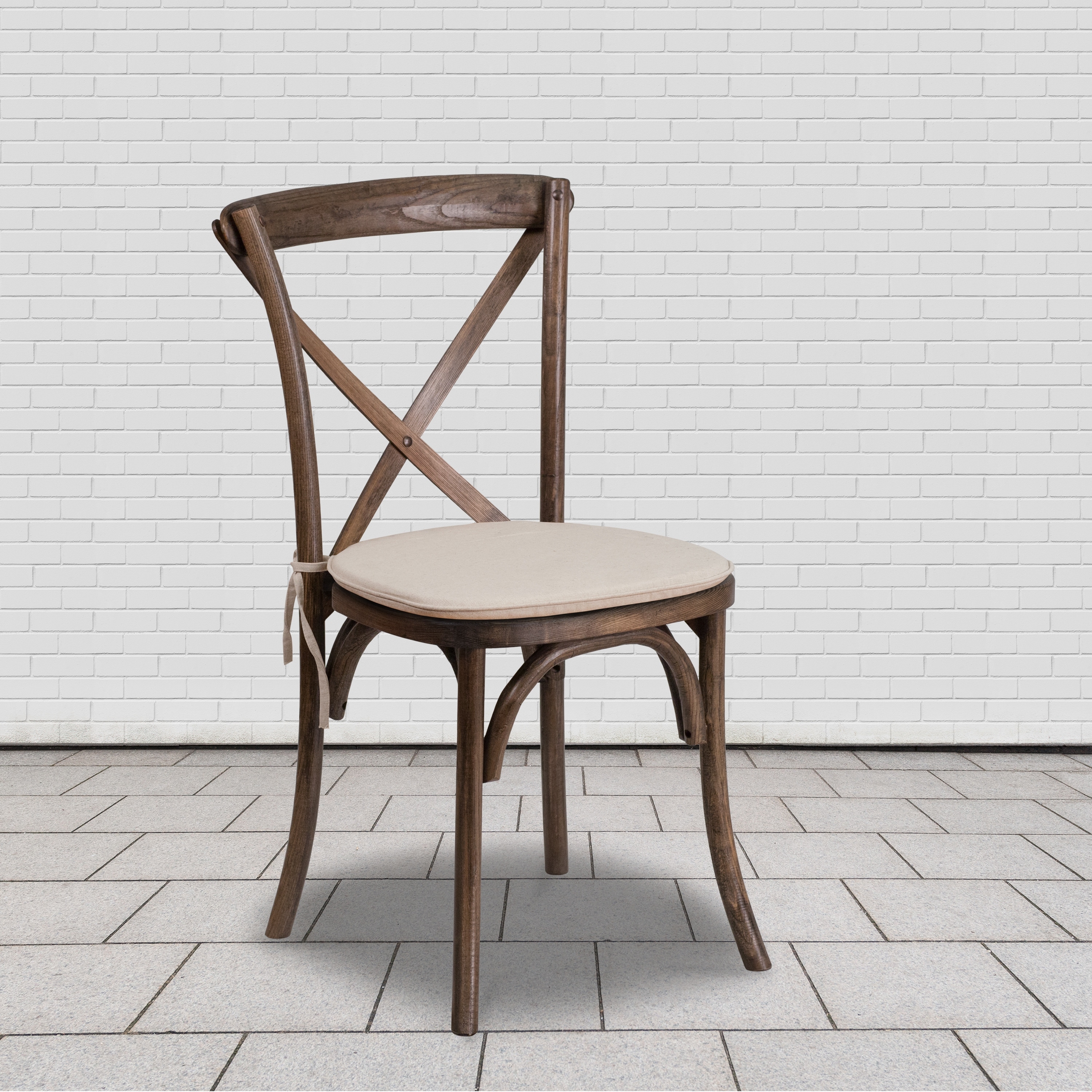 Cross back chairs with cushion best sale