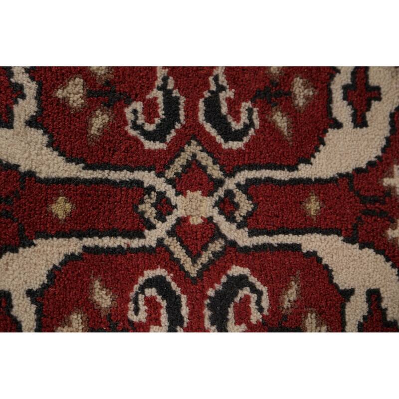 Red Oushak Indian Runner Rug Handmade Wool Carpet - 2'6"x 7'10"
