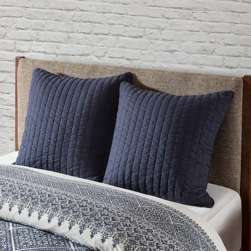 INK+IVY Camila Cotton Quilted Euro Sham
