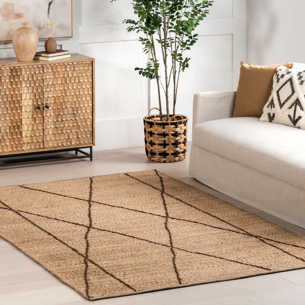 Nuloom Calanthe Abstract Geometric Jute Area Rug