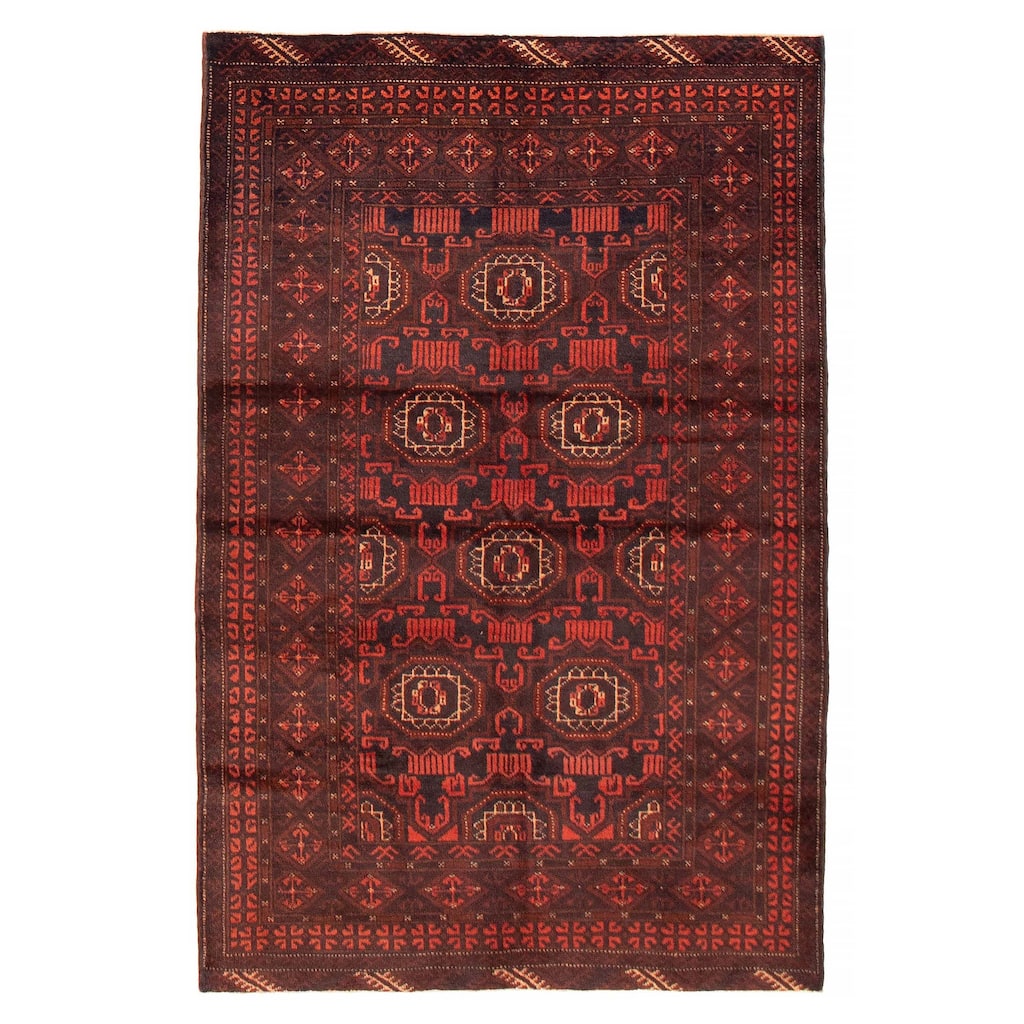 Teimani Red Rug 3'10" x 6'3" - 3'10 x 6'3