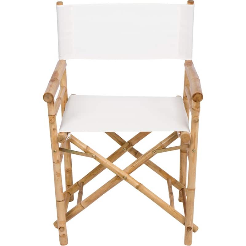 Patio Indoor Outdoor Folding Bamboo Director Chair Set of 2