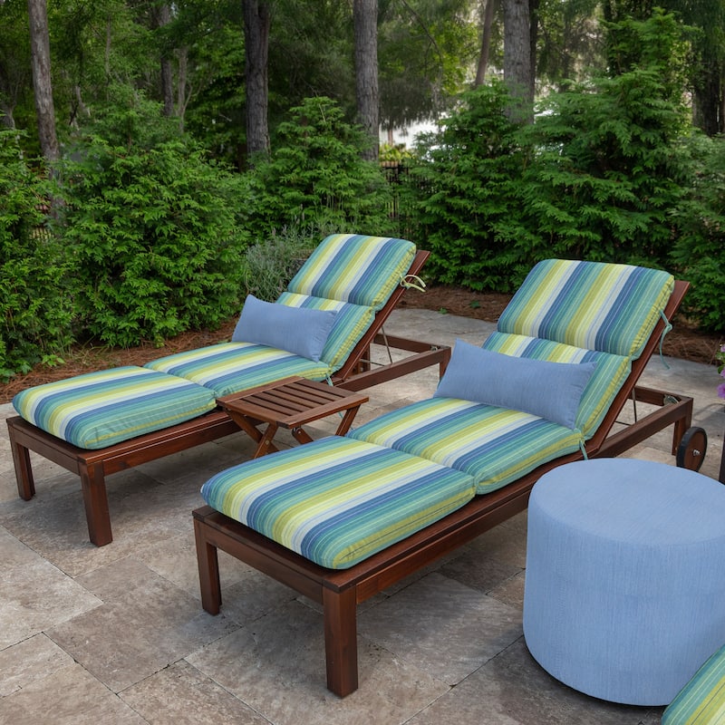 Casual Cushion Sunbrella® Fabric 1-Piece Outdoor Chaise Cushion, 22.5"W x 74"L - 22.5"W x 74"L