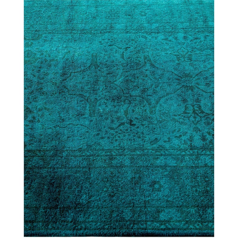 Contemporary Overdyed Wool Hand Knotted Runner - 3' 0" x 10' 0"