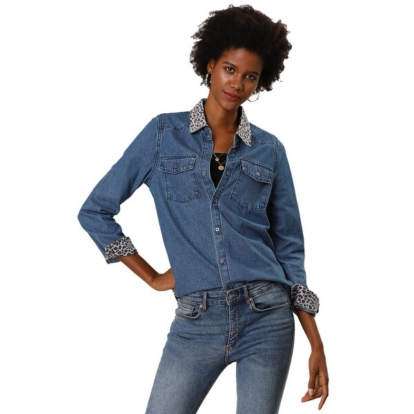 blue denim shirt womens