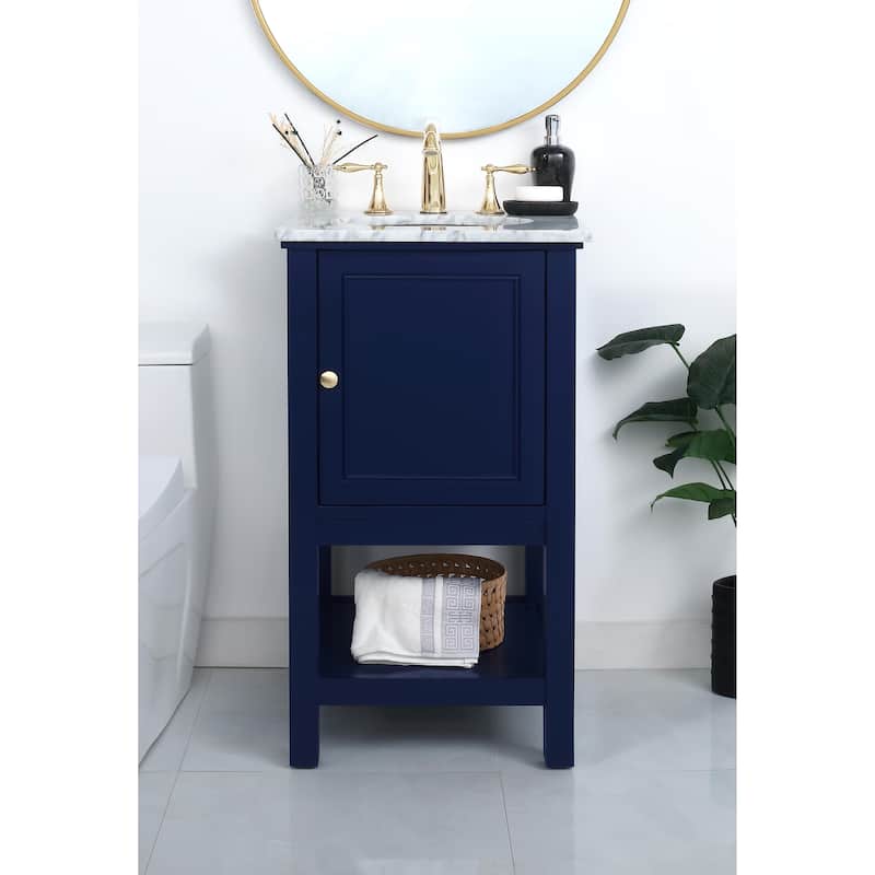 Grand 19 - 30 Inch Single Bathroom Vanity - 19 Inches - Blue