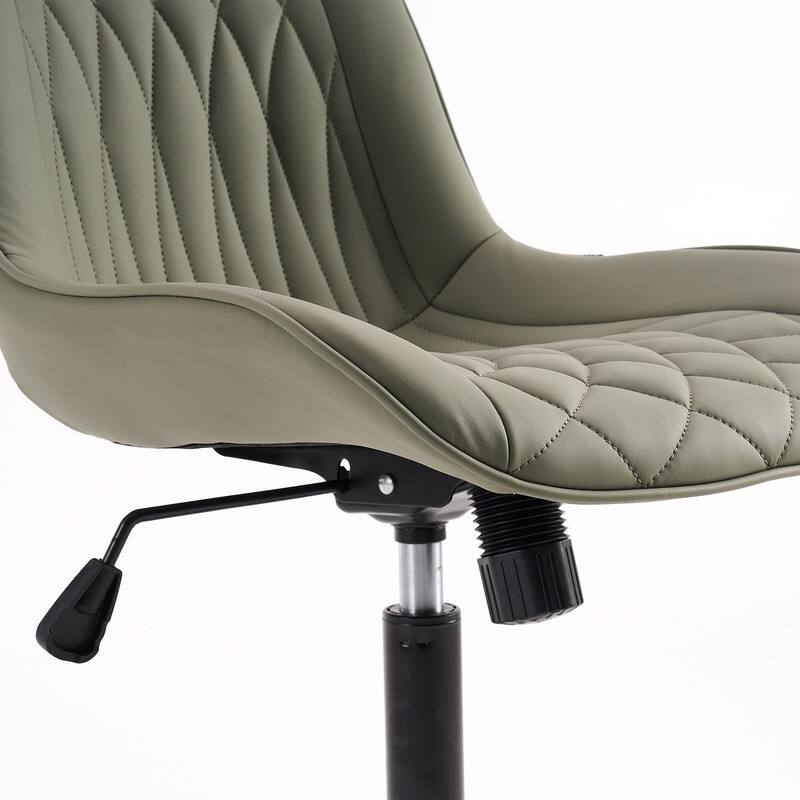 Modern Office Chair, Leather Swivel Office Chair for Home Office
