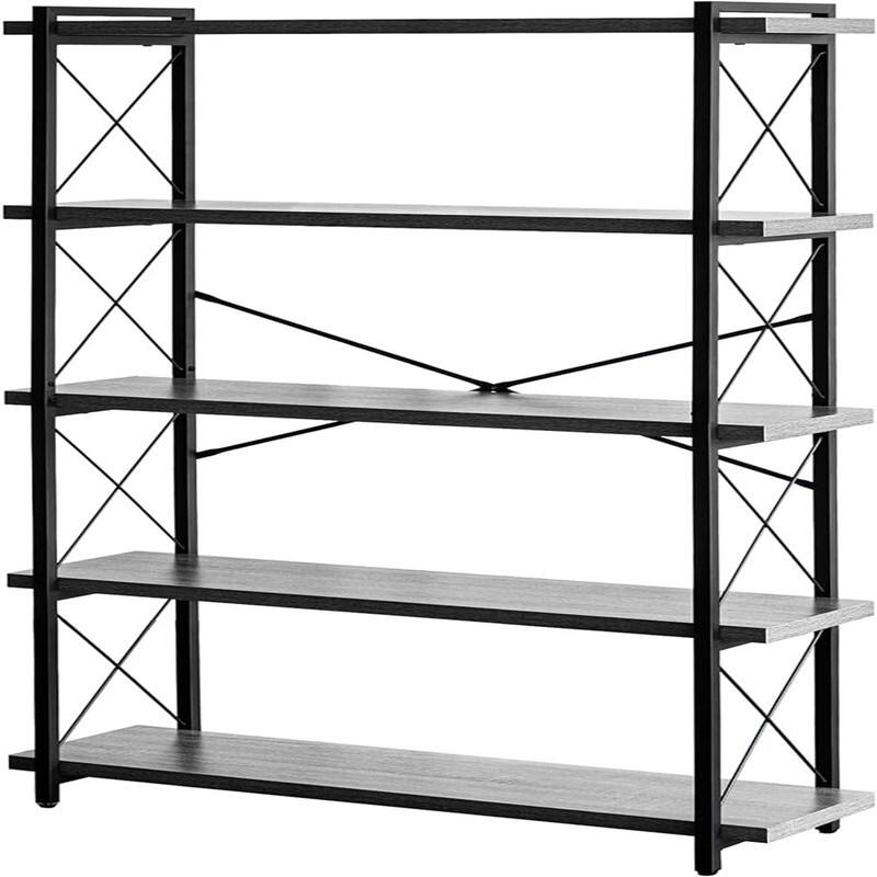 Bookshelf - 12"D x 35"W x 65.35"H - Grey