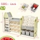 preview thumbnail 7 of 18, Kids Bookshelf Toy Storage Organizer with 17 Bins and 5 Bookshelves, Multi-functional Nursery Organizer