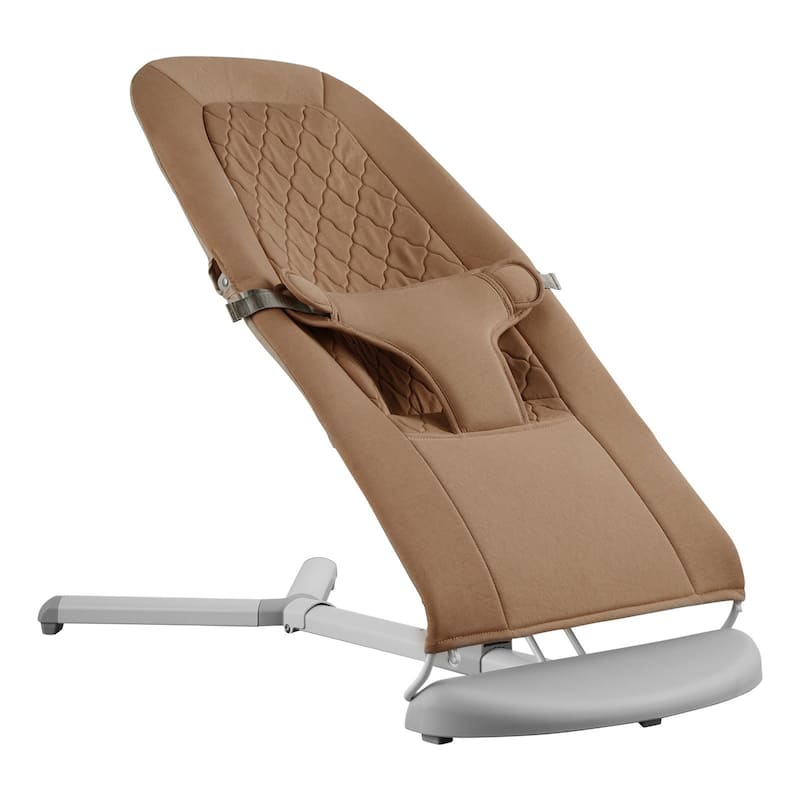 Camel Metal 2-Position Baby Bouncer with Foldable Design - 25.6” L x 16.1” W x 23.6” H