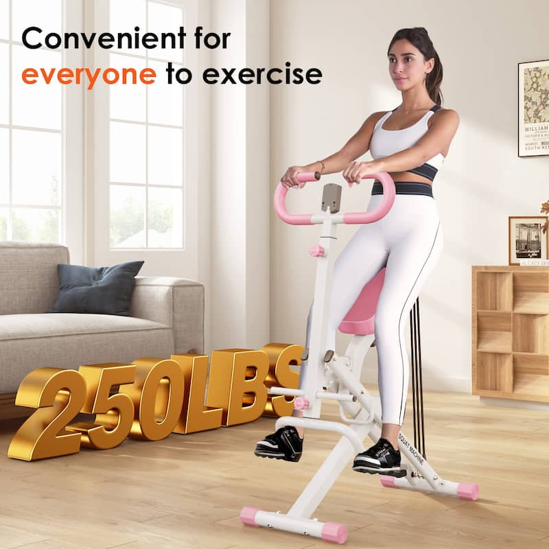 2 in 1 Squat Rowing Foldable Leg Training Machine - N/A