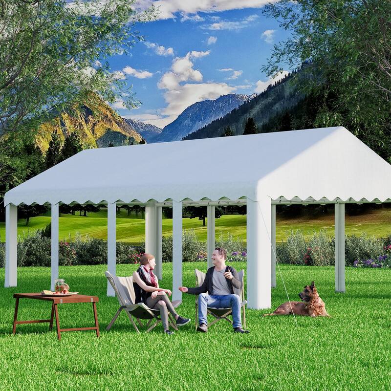 Durable Party Tent Gazebo for Events, Weddings, and BBQs - Includes Removable Sidewalls with Windows & Storage Bags, White