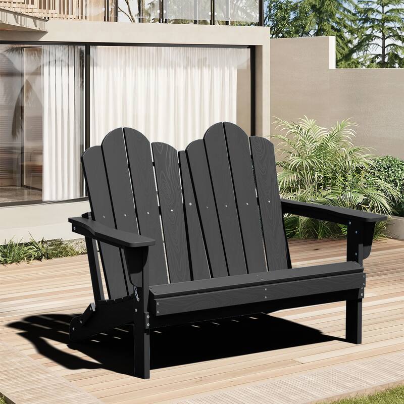 Outdoor HDPE Foldable Patio Loveseat