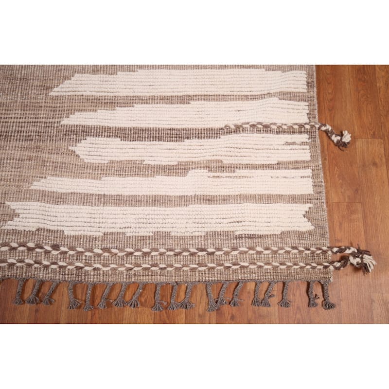 Moroccan Large Abstract Area Rug Handmade Wool Carpet - 9'9"x 14'7"