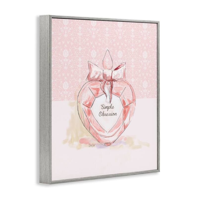 Stupell Simple Obsession Pastel Perfume Framed Giclee Art Design By Carol Robinson