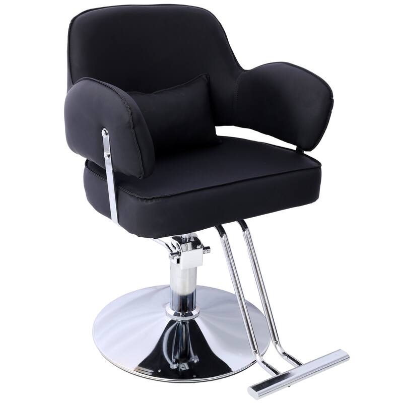 Salon Chair for Hair Wide Seat,Hydraulic Barber Chair,Stainless Steel Footrest,Beauty Spa Cosmetology Shampoo Hairdressing Eq
