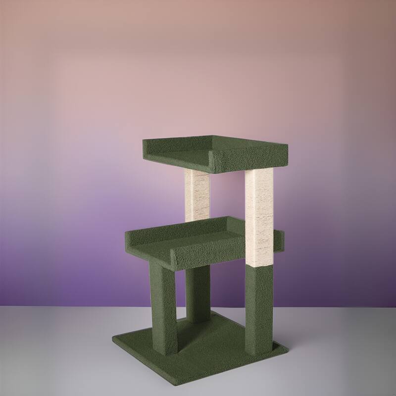 2 Tier Cat condo for Large Cats Tower with Scratching Post