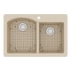 preview thumbnail 35 of 89, Karran Drop-In Quartz 33 in. 1-Hole 60/40 Double Bowl Kitchen Sink Kit