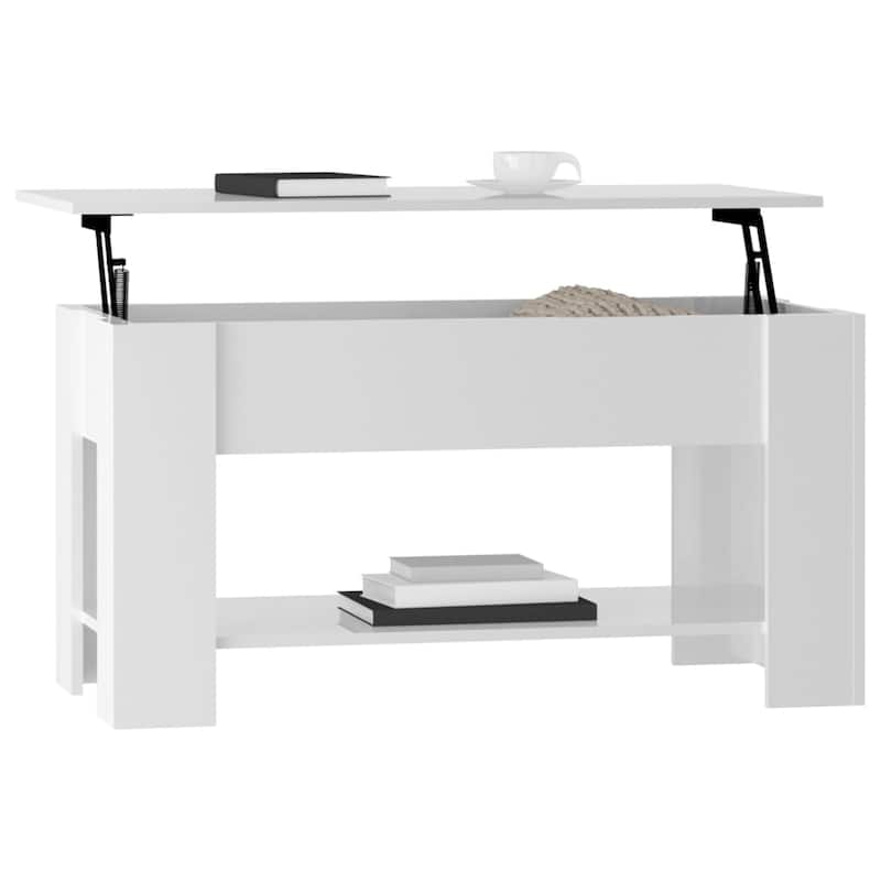 vidaXL Coffee Table Lift Top End Table Accent Side Sofa Table Engineered Wood - 39.8" x 19.3" x 20.5"