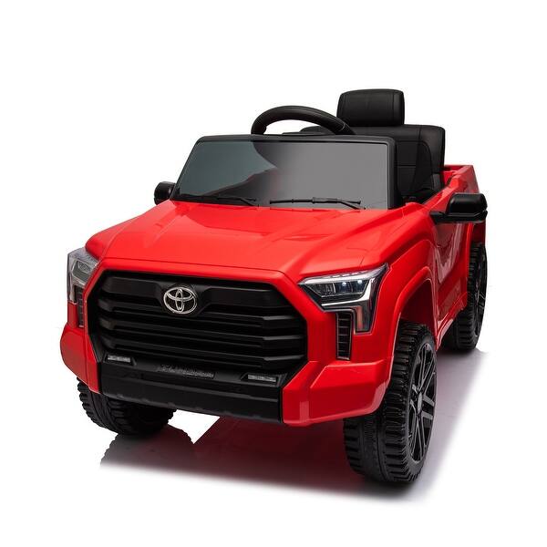 slide 2 of 60, Officially Licensed Toyota Tundra Pickup,electric Pickup car ride on for kid, 12V electric ride on toy Red
