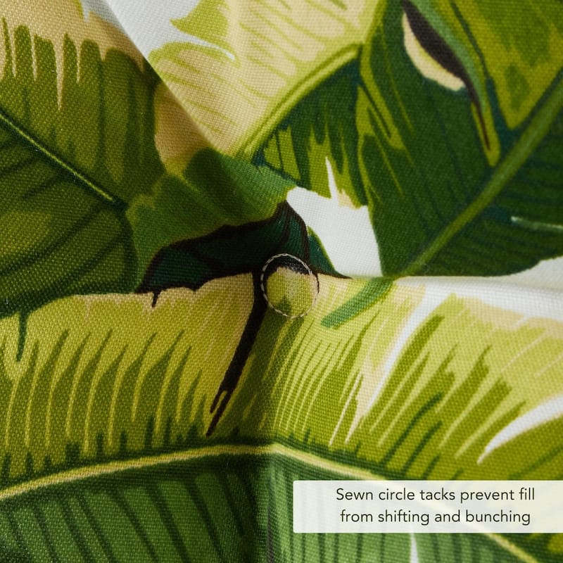 20-inch Outdoor Palm Leaves Chair Cushion (Set of 2)