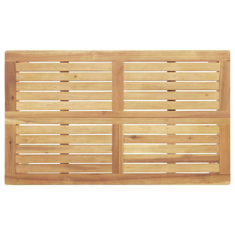 vidaXL Sofa Set with Cushion Plain Manual 2 pcs Grey Solid Acacia Wood - 52.36 x 36.22 x 27.17 in