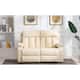 MCombo Electric Power Reclining Sofa with Heat & Massage, Faux Leather 6095/6075/6077