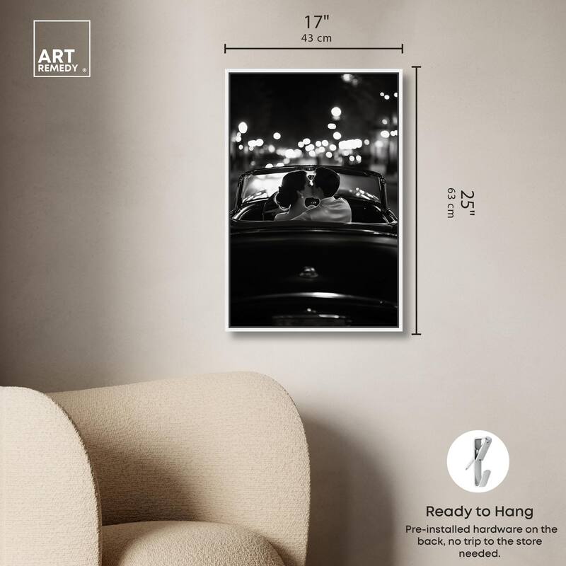 Kiss Me in the Moonlight II Canvas by Art Remedy
