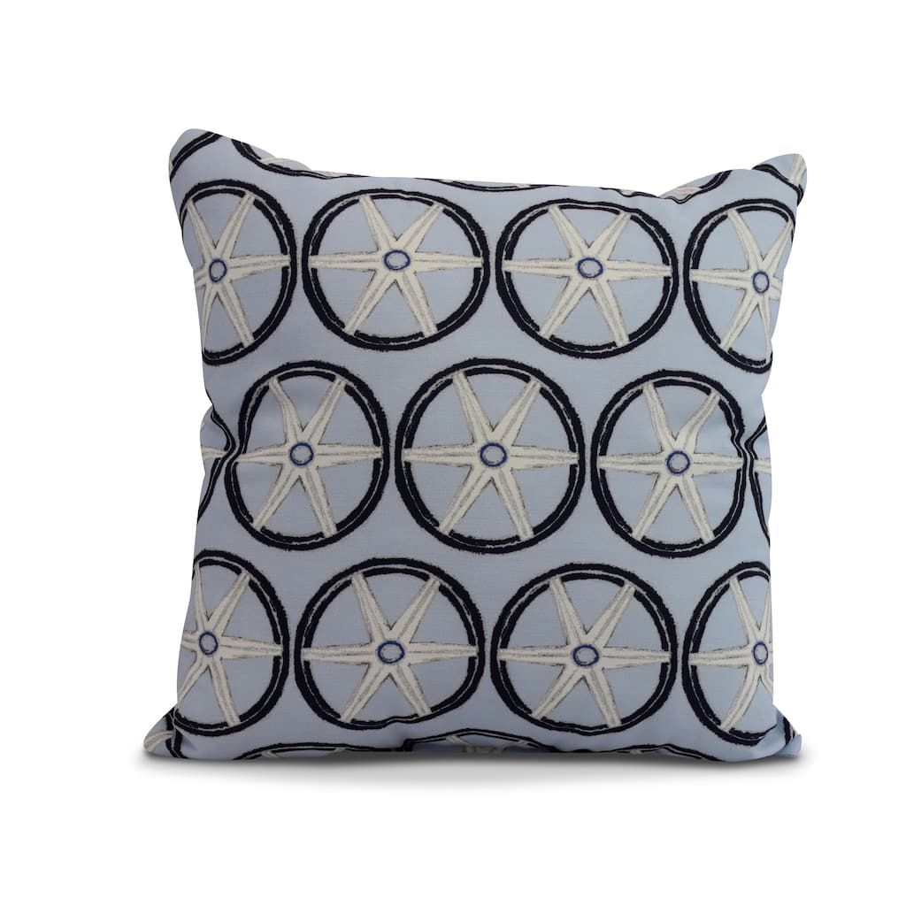 20 x 20 inch Nautical Geo Lines Geometric Print Pillow