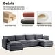 preview thumbnail 145 of 150, Corduroy Sectional Sofa with Removable Ottomans & Ultra-soft Cushions for Living Room & Bedroom