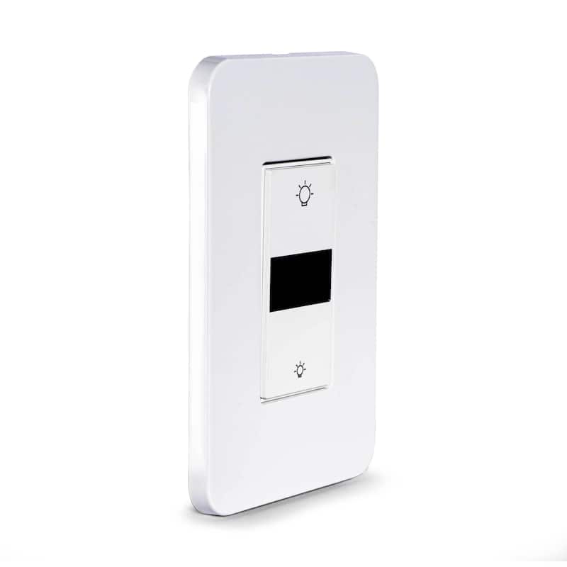 Smart Ligting LED Display Dimmer Switch - WiFi Remote App Control; No Hub Required by JONATHAN Y - White