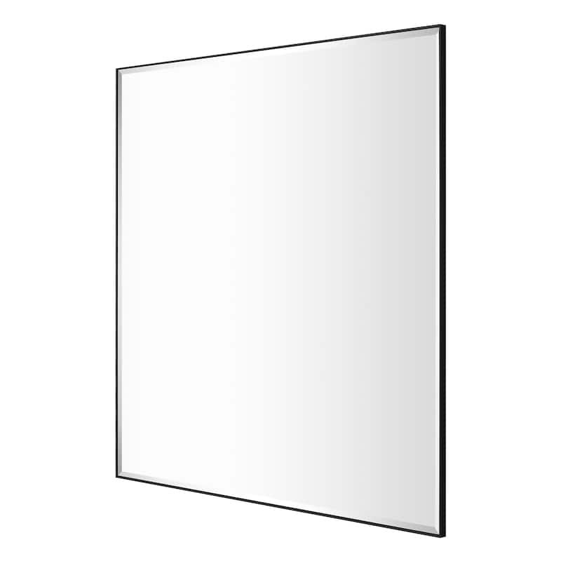 Aluminum Framed Rectangle Beveled Bathroom Wall Mirror