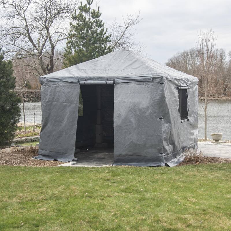 Sojag Winter Cover 12 x 12 ft Grey Winter Cover Plus for Gazebos Gazebo