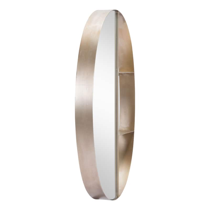 Glasgow Oval Shelf Mirror Antique Bronze