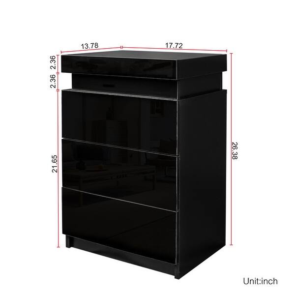 3 Drawer dresser, LED nightstand with drawers, tall and thin dresser,  nightstand - Bed Bath & Beyond - 38139515