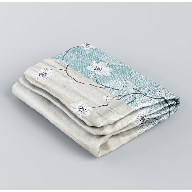 Magnolia Vine Fabric Shower Curtain