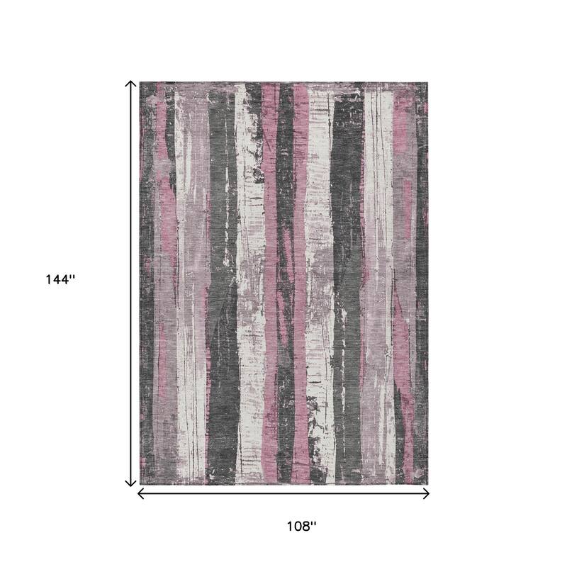 HomeRoots Striped Transitional Rectangle Outdoor Rug
