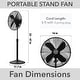 preview thumbnail 16 of 20, Hunter Classic 16" Oscillating 3-Speed Standing Fan - Adjustable Height, Tilt Head - Office, Fitness Room, Bedroom