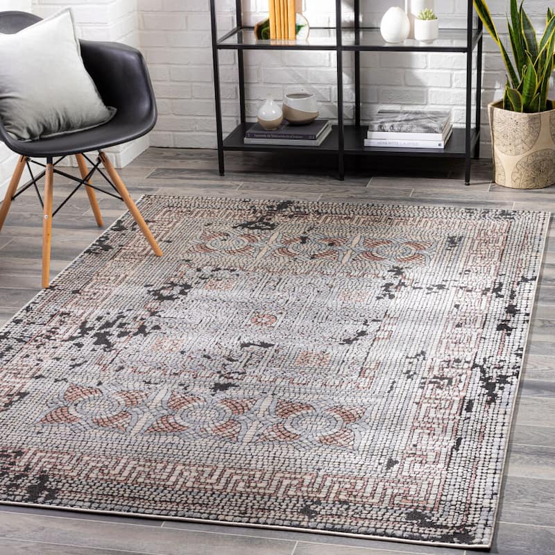 Livabliss Venezia Eclectic Oriental Area Rug - 2' x 2' 11" - Brown/Black